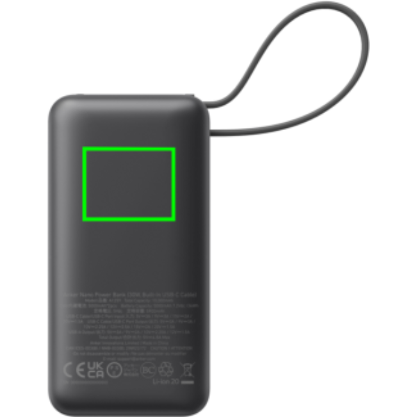 Anker Nano Power Bank 30W, sisseehitatud USB-C kaabel: eseme varundamine