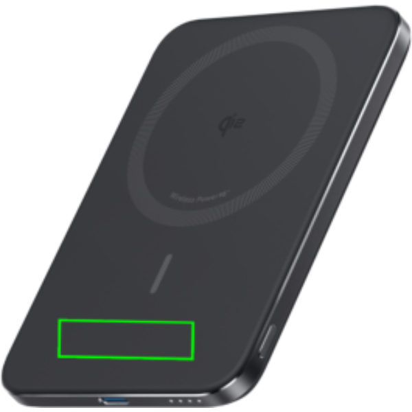 Anker Nano Wireless Power Bank 5K 15W MagGo slim Qi 2.0: eseme esikülg allapoole