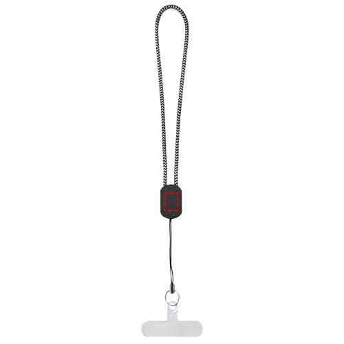 Arich RCS recycled wrist lanyard with built-in 20W Type-C charging cable: front