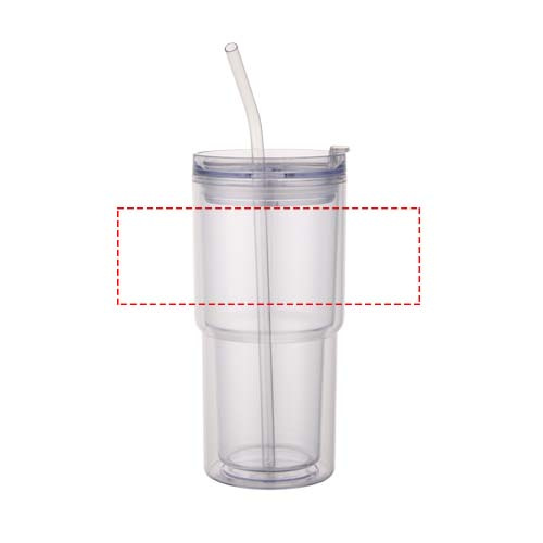 Archer 480 ml double wall plastic tumbler: wrap