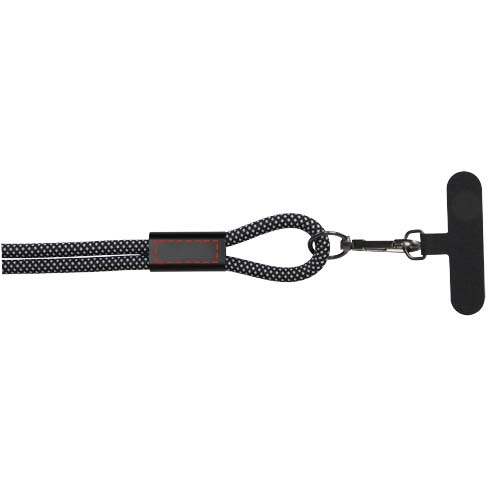 SMART 65W RPET charging cable with lanyard: panel