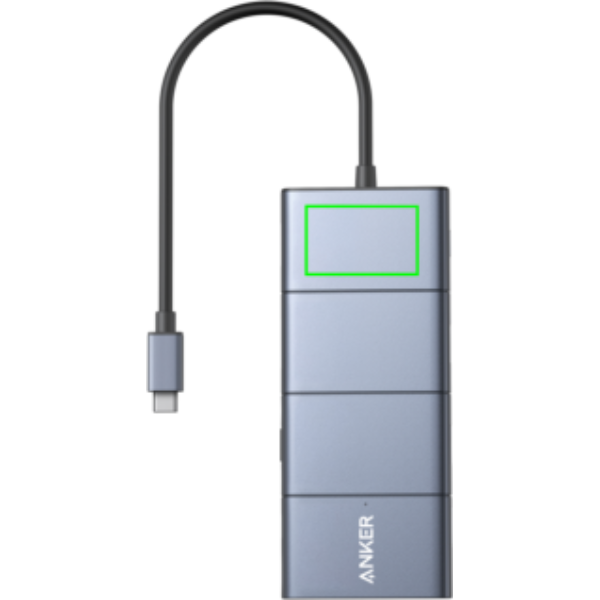 Anker PowerExpand 11-in-1 USB-C PD 10Gbps andmejaotur: eseme esikülg ülespoole