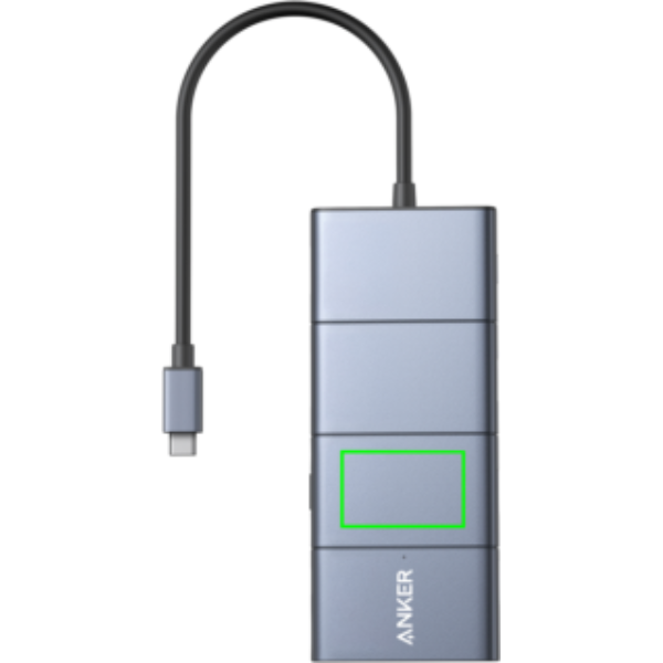 Anker PowerExpand 11-in-1 USB-C PD 10Gbps andmejaotur: eseme esikülg allapoole