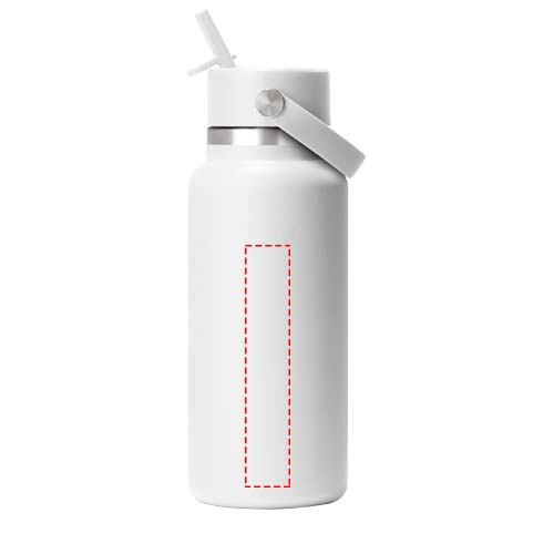 Hydro Flask Wide Mouth 946 ml isoleeritud roostevabast terasest veepudel õlgkorgiga: tagasi