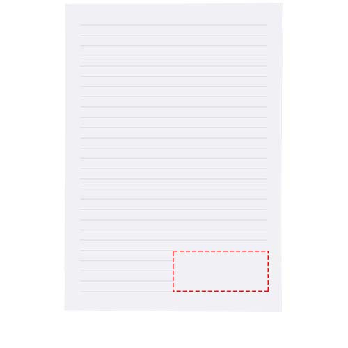 Scribe Plus A5 recyceltes Softcover Notizbuch: Vorderseite der Blätter (Hochformat, Rücken links)