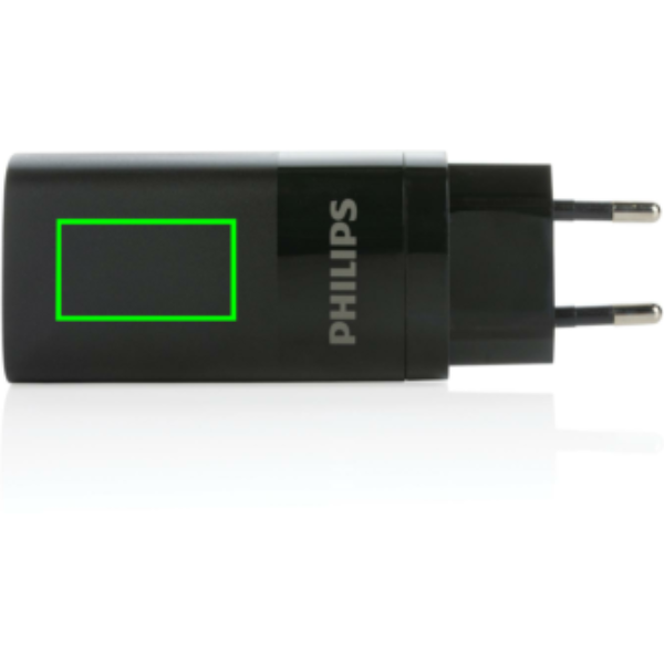 „Philips“ 65 W itin greitas PD 3 prievadų USB sieninis įkroviklis: prekės priekis