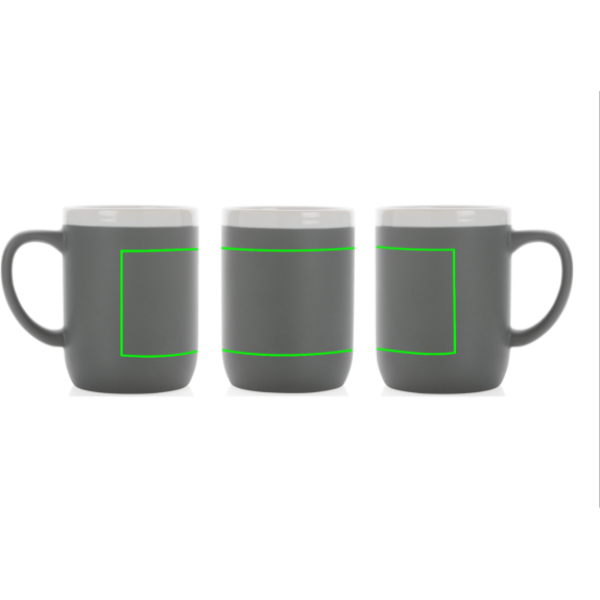 Keramiktasse mit weißem Rand, 300ml: Artikel