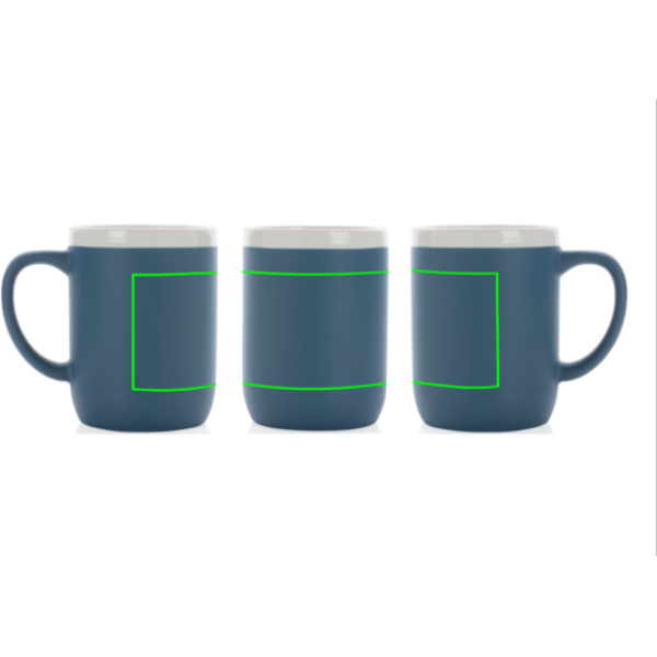 Keramiktasse mit weißem Rand, 300ml: Artikel