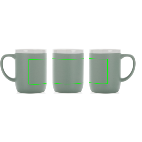 Keramiktasse mit weißem Rand, 300ml: Artikel