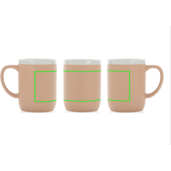 Keramiktasse mit weißem Rand, 300ml: Artikel