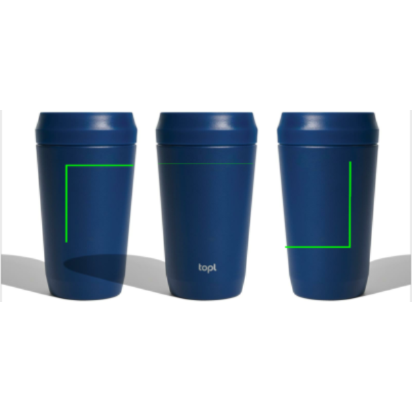 Topl taaskasutatud terasest termostops patenteeritud 360° kaanega 354 ml: ese