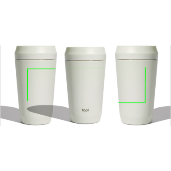 Topl taaskasutatud terasest termostops patenteeritud 360° kaanega 354 ml: ese