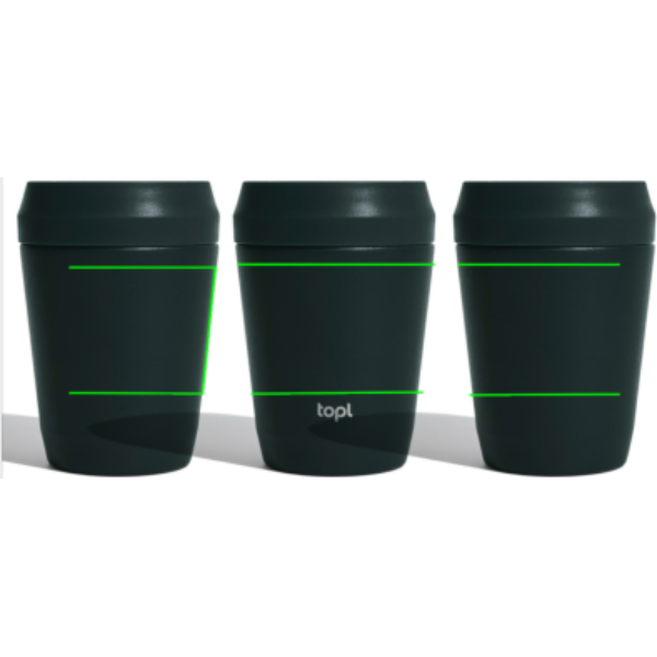 Topl taaskasutatud terasest termostops patenteeritud 360° kaanega 235 ml: ese