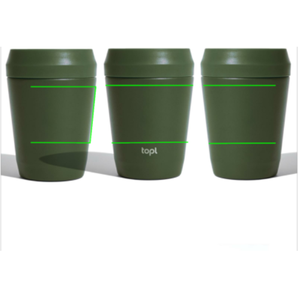 Topl taaskasutatud terasest termostops patenteeritud 360° kaanega 235 ml: ese