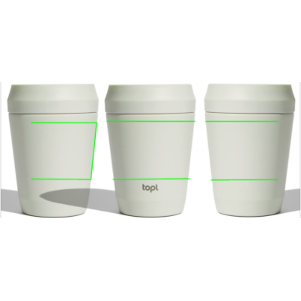 Topl taaskasutatud terasest termostops patenteeritud 360° kaanega 235 ml: ese
