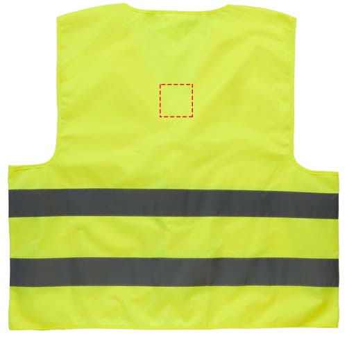 Šviesą atspindinti suaugusiųjų saugos liemenė HW2 (XL): atgal