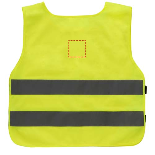 Reflektierende Warnweste Unisex: zurück