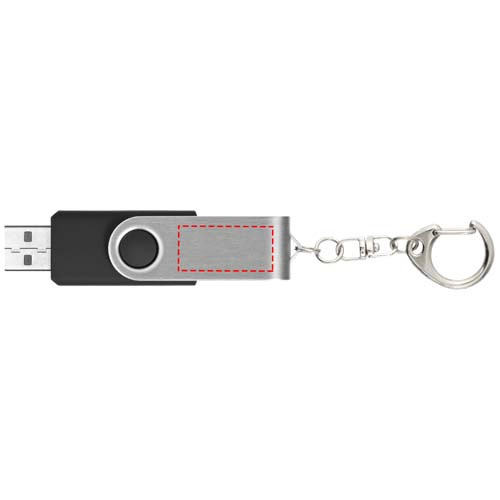 Rotate USB zibatmiņa ar atslēgu riņķi: atpakaļ