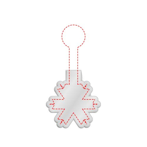 RFX™ M-10 heijastava PVC-magneetti, lumihiutale: etuosa (heijastavan kerroksen alla)