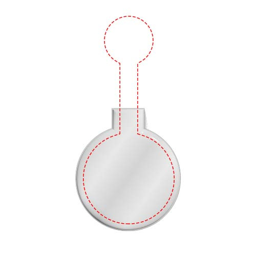 RFX™ M-10 stor rund reflekterande PVC-magnet: Fram (PÅ reflekterande lager)