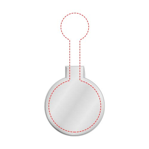 RFX™ M-10 stor rund reflekterande TPU-magnet: Fram (reflekterande lager PÅ)