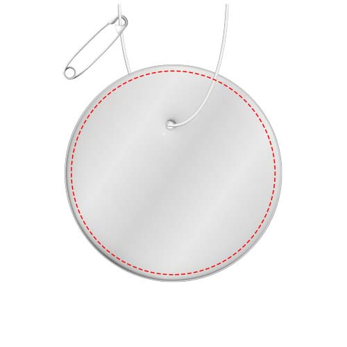 RFX™ H-09 pyöreä ripustettava PVC-heijastin: etuosa (heijastavan kerroksen alla)