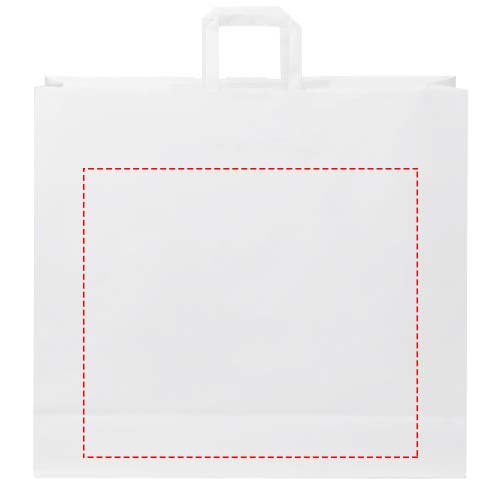 Kraftpapperspåse 90-100 g/m2 med platta handtag – 49,5 x 14 x 44 cm: tillbaka
