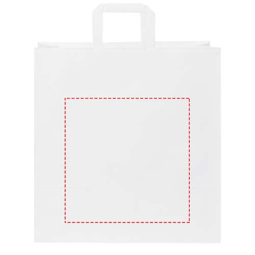 Kraft 80-90 g/m2 paper bag with flat handles - 34 x 20 x 35 cm: back