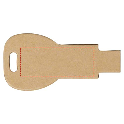 Key-shaped recycled paper USB 2.0: back