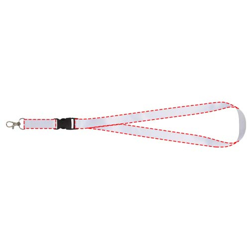 Bucks Sublimation Lanyard mit Schnappverschluss aus recyceltem PET Kunststoff: überall, zurück