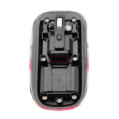 SCX.design O24 transparent multimode wireless 2.4Ghz Bluetooth® mouse: front