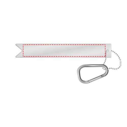 RFX™ H-9 leichter, reflektierender PVC-Anhänger mit Karabiner: Vorderseite (unter der reflektierenden Schicht)