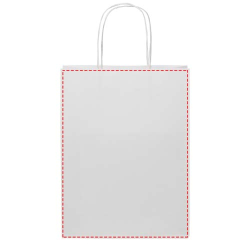 Voimapaperikassi 120 g/m2 kierrekahvoilla – 24 x 9 x 32 cm: molemmat puolet
