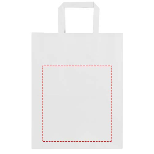 Kraft 80 g/m² Papiertasche mit flachen Griffen – 25 × 15 × 32 cm: zurück