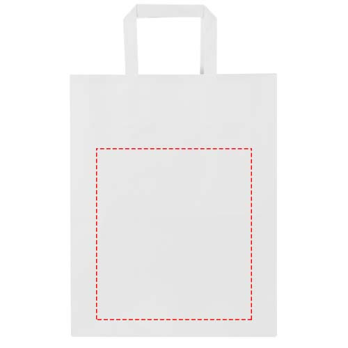 Kraft 80 g/m² Papiertasche mit flachen Griffen – 25 × 15 × 32 cm: Front