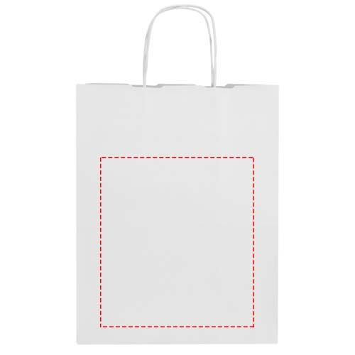 Kraft 80–90 g/m² Papiertasche mit Kordelgriffen – 25 × 15 × 32 cm: zurück