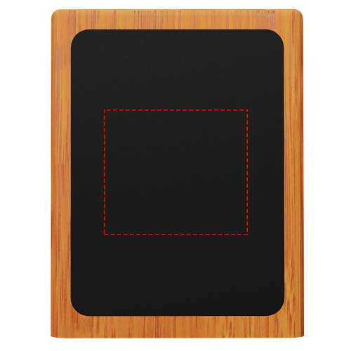 SCX.design O12 Stifthalter aus Holz mit doppeltem USB-Ausgang und Leuchtlogo: Front