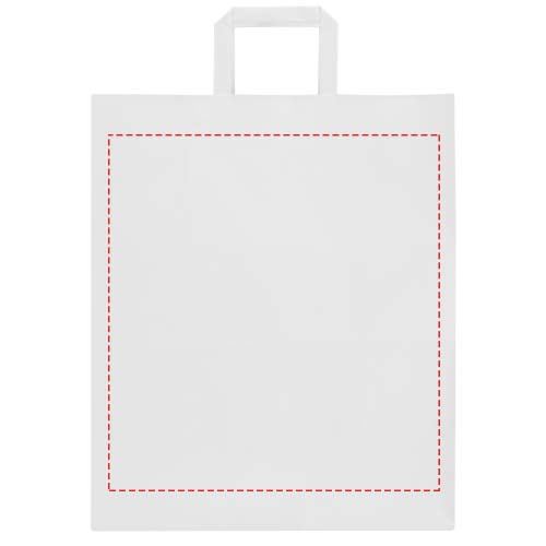 Kraft 80–90 g/m² Papiertasche mit flachen Griffen – 32 × 17 × 39 cm: zurück