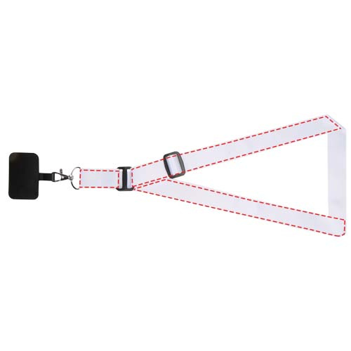 Lyra RPET sublimation adjustable lanyard with phone holder: back