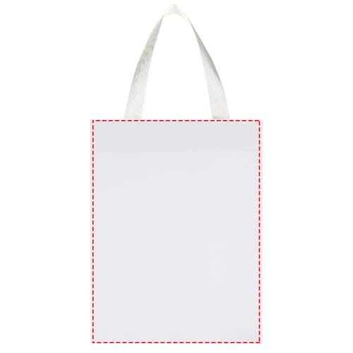 Smartfold 210 g/m² paper bag with ribbon handles and matt lamination - 24 x 10 x 32 cm: both sides