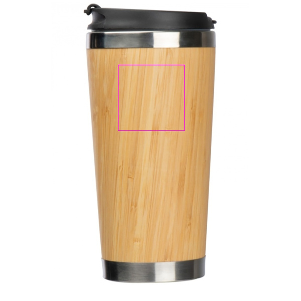 Mug en acier inoxydable BAMBOOGARDEN 400 ml: Zone de marquage 1 · L3