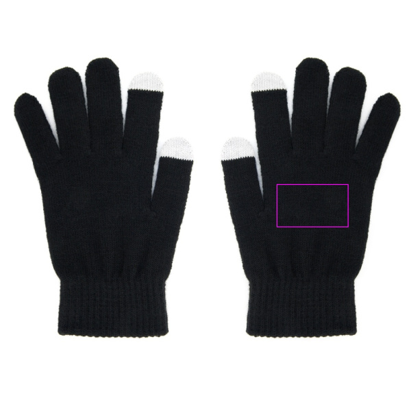 Gants en acrylique CARY: Zone de marquage 1 · TT2
