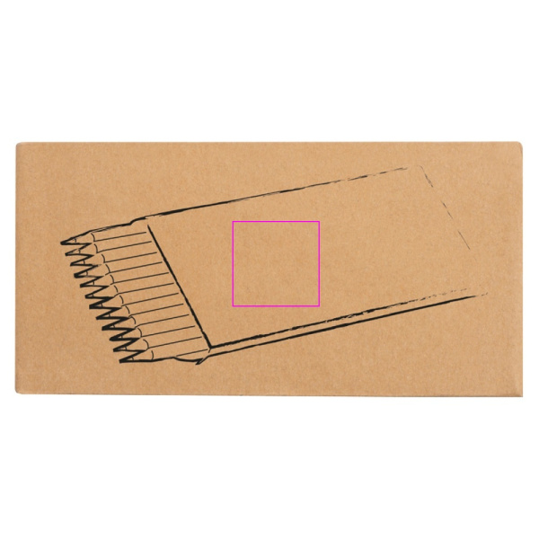 Lot de 12 crayons de couleur MENORCA: Zone de marquage 1 · T2