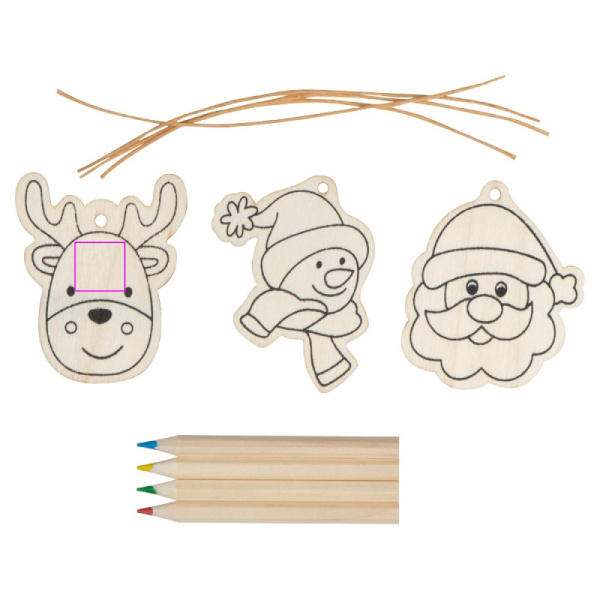 Kit de décorations de Noël à peindre DRESDEN: Zone de marquage 2 · L2