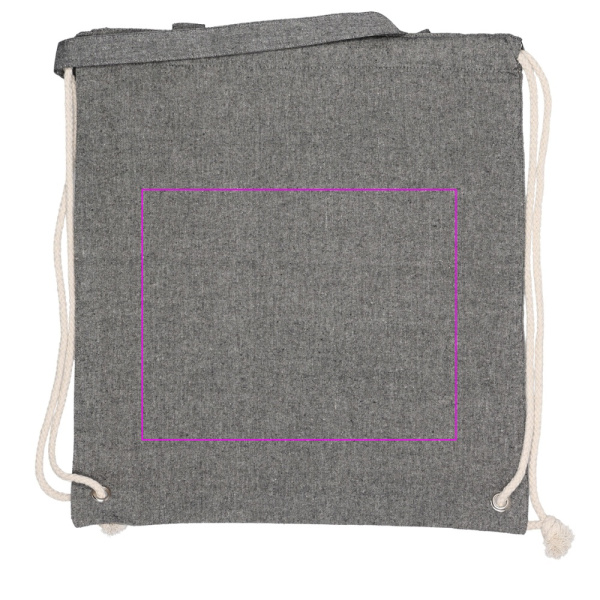 Sac en coton recyclé ADDISON: Zone de marquage 3 · DTF3