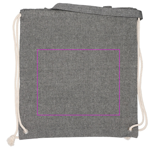 Sac en coton recyclé ADDISON: Zone de marquage 4 · DTF3