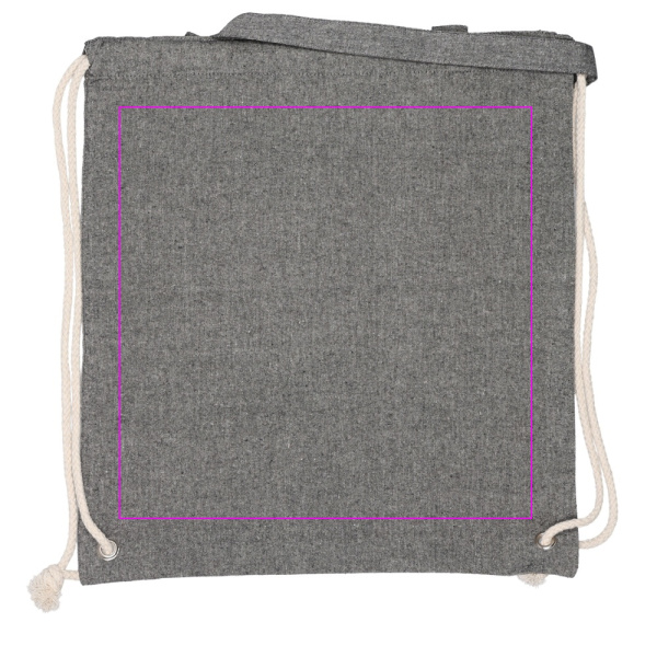 Sac en coton recyclé ADDISON: Zone de marquage 6 · DTG3