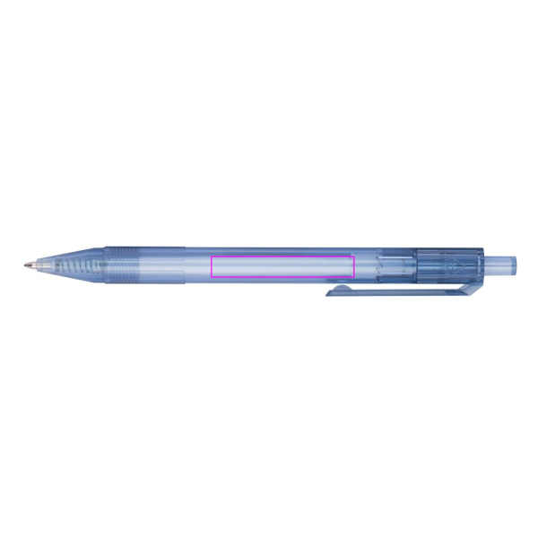 Stylo à bille transparent GLASGOW: Zone de marquage 2 · T1