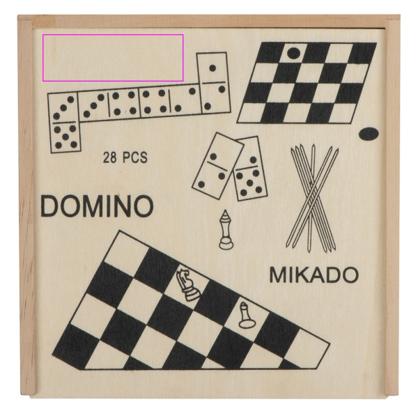 Coffret de jeux en bois RIGA: Zone de marquage 1 · L3