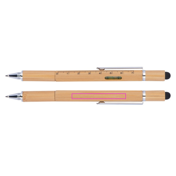 Stylo multifonction 6 en 1 COIMBRA: Zone de marquage 1 · L1